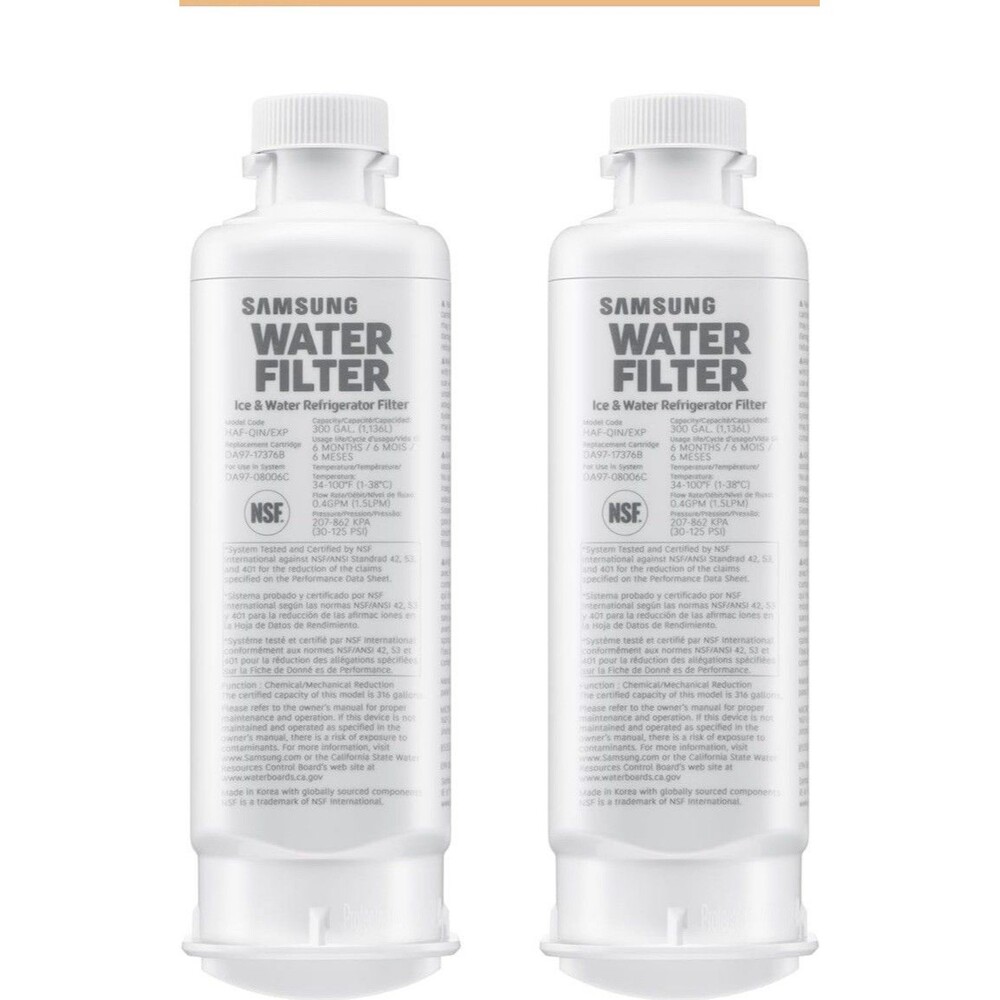 Samsung Haf-Qin-2P/Exp Genuine Refrigerator Water Filter Reduces 99 Of Harmful
